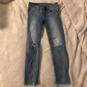 American Eagle Stretch Jegging Ankle ripped